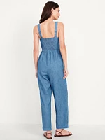 Button-Front Cami Jumpsuit