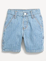 Printed Baggy Carpenter Jean Shorts for Toddler Boys