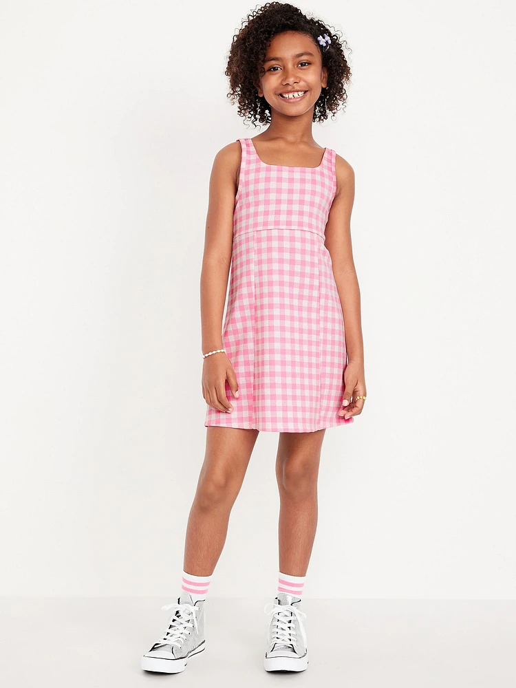 Printed Sleeveless Swing Dress for Girls