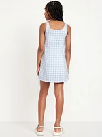 Printed Sleeveless Swing Dress for Girls