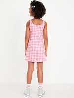 Printed Sleeveless Swing Dress for Girls