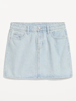 Mid-Rise Wow Jean Mini Skirt