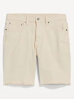 Slim Built-In Flex Jean Raw-Edge Shorts -- 9.5-inch inseam