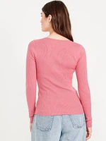 Long-Sleeve Ribbed Sweater