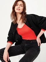 Long-Sleeve Ribbed Sweater