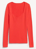 Long-Sleeve Ribbed Sweater
