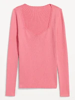 Long-Sleeve Ribbed Sweater