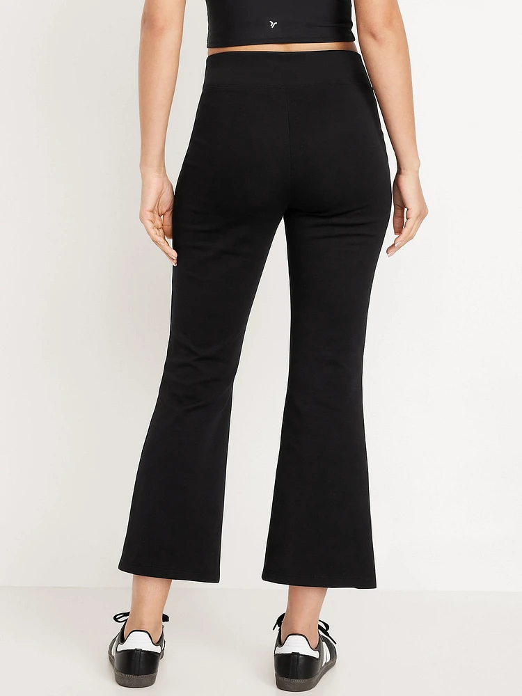 High-Waisted Dynamic Fleece Crop Kick Flare Sweatpants