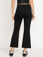 High-Waisted Dynamic Fleece Crop Kick Flare Sweatpants