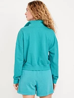 SoComfy Oversized Logo Half-Zip Sweatshirt