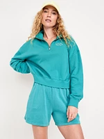 SoComfy Oversized Logo Half-Zip Sweatshirt