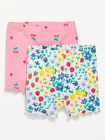Rib-Knit Biker Shorts 2-Pack for Baby