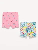Rib-Knit Biker Shorts 2-Pack for Baby