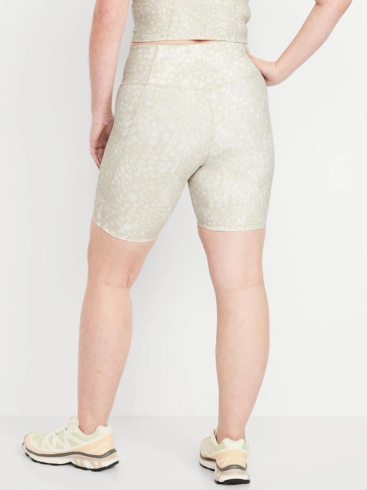 High-Waisted PowerSoft Biker Shorts -- 8-inch inseam