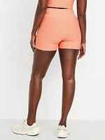 High-Waisted PowerSoft Biker Shorts -- 4-inch inseam