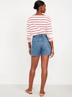 Curvy High-Waisted OG Jean Cut-Off Shorts -- 5-inch inseam