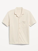 Short-Sleeve Seersucker Camp Shirt