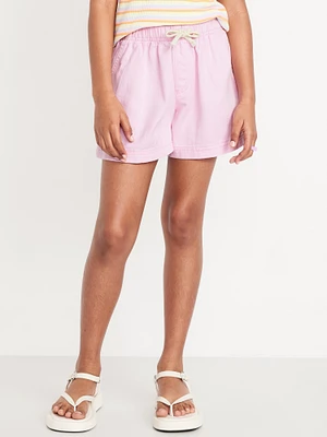 High-Waisted Pull-On Twill Shorts for Girls
