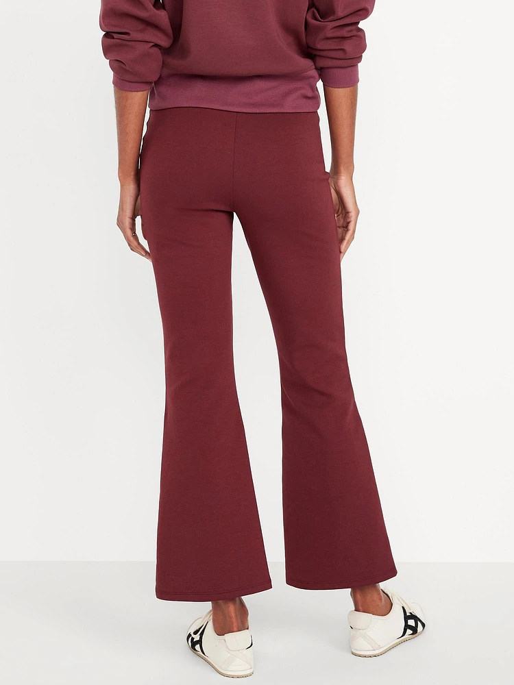 High-Waisted Dynamic Fleece Crop Kick Flare Sweatpants