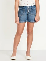 High-Waisted Jean Shorts for Girls