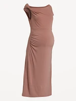 Robe longue de maternité à épaules asymétriques Moments signés Old Navy