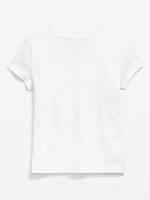 Disney© Stitch & Angel Ribbed Graphic T-Shirt for Girls