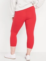 High-Waisted Fashion Layering Cropped Legging