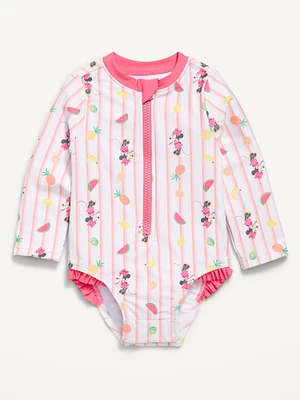 Disney© Minnie Mouse Zip-Front Rashguard One-Piece Swimsuit for Baby
