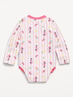 Disney© Minnie Mouse Zip-Front Rashguard One-Piece Swimsuit for Baby