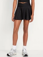 High-Waisted Crossover PowerSoft Skort for Girls