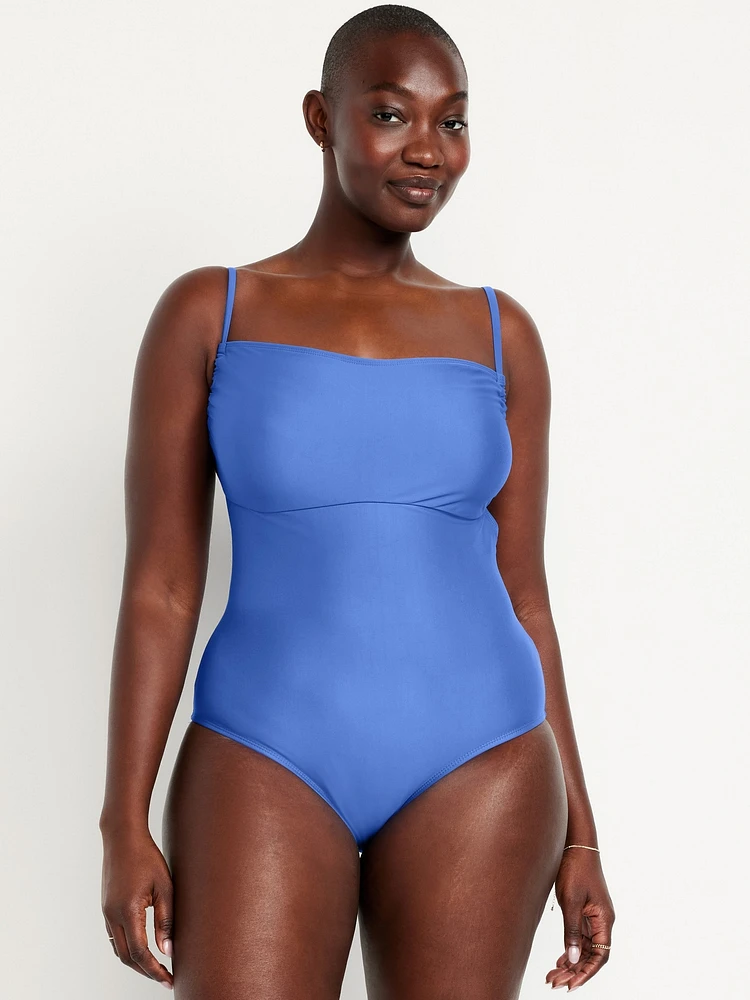 Matte Cutout Back One-Piece Swimsuit