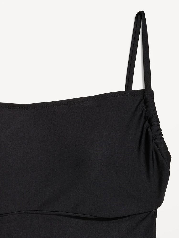 Matte Cutout Back One-Piece Swimsuit