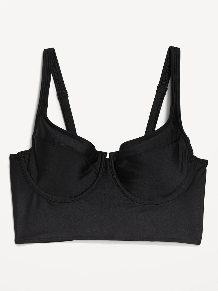 Matte Longline Balconette Swim Top