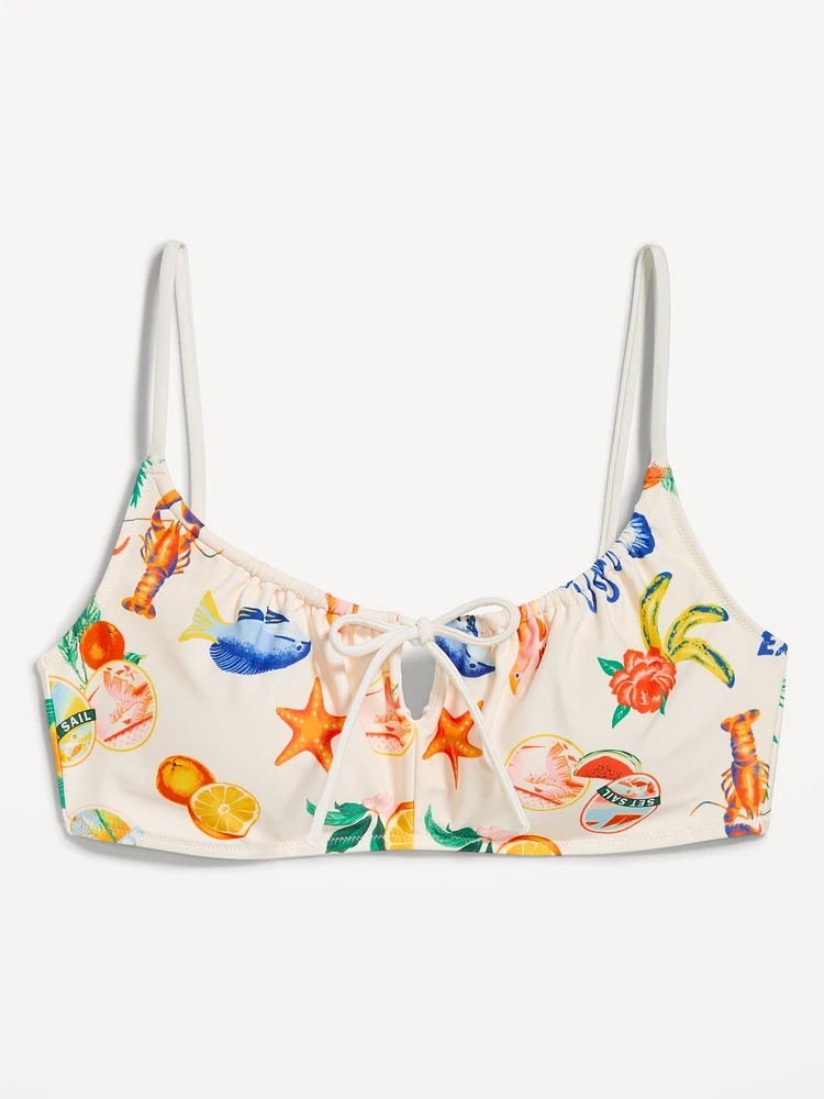 Matte Ruched Bikini Swim Top