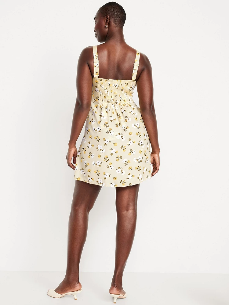 Fit & Flare Crepe Mini Dress