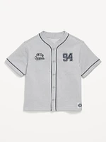 Oversized Fleece Baseball Shirt for Boys