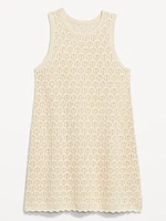Sleeveless Crochet Tunic Sweater