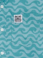 Printed Short-Sleeve Poplin Pocket Shirt for Boys