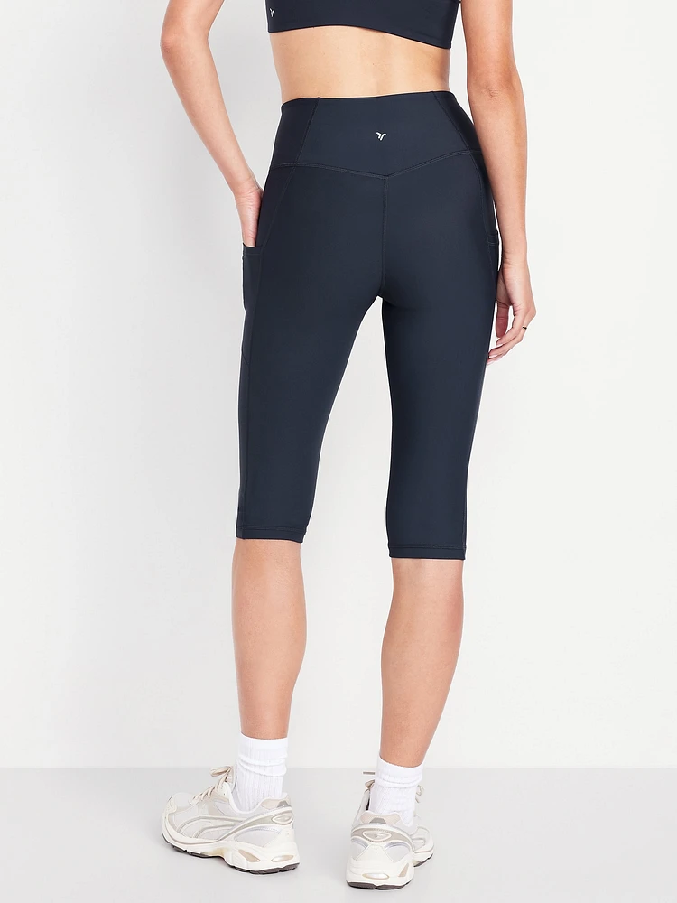 High-Waisted PowerSoft Capri Pocket Leggings