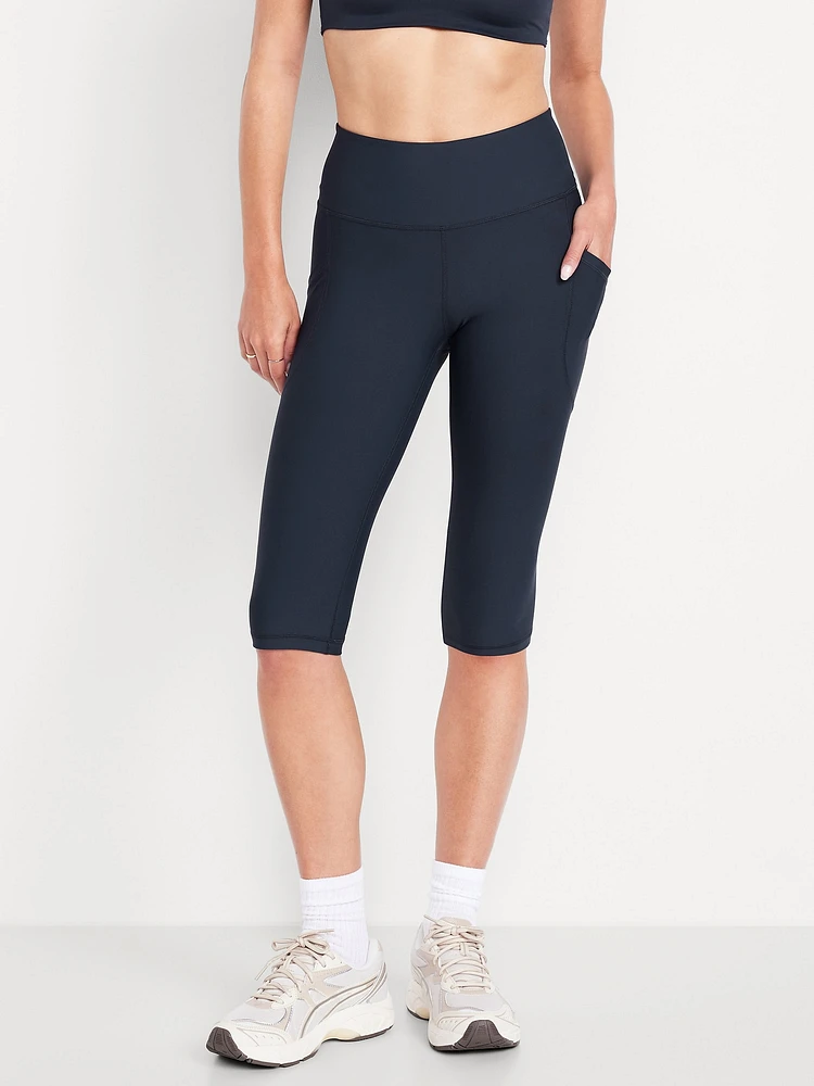 High-Waisted PowerSoft Capri Pocket Leggings