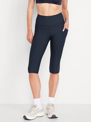 High-Waisted PowerSoft Capri Pocket Leggings