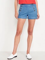 High-Waisted Mariner Shorts -- 3-inch inseam