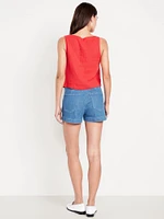 High-Waisted Mariner Shorts -- 3-inch inseam