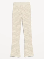 High-Waisted Crochet Flare Pants