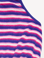Waist-Defined Terry Romper for Girls