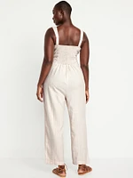 Button-Front Cami Jumpsuit