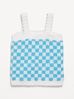 Sleeveless Sweater-Knit Tank Top for Girls