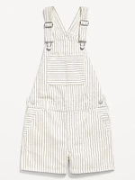 Printed Baggy Jean Shortalls for Girls
