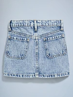 High-Waisted Button-Front Skirt for Toddler Girls