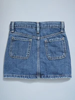 High-Waisted Button-Front Skirt for Toddler Girls